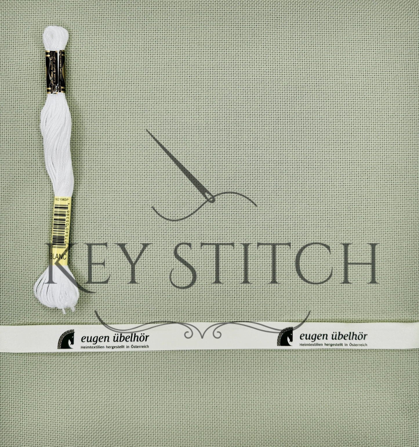 Übelhör Etamin 25ct Colour 263 Mandelgrün