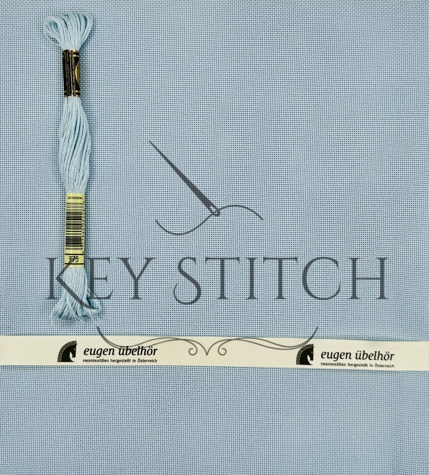 Übelhör Etamin 25ct Colour 265 Hell Blau