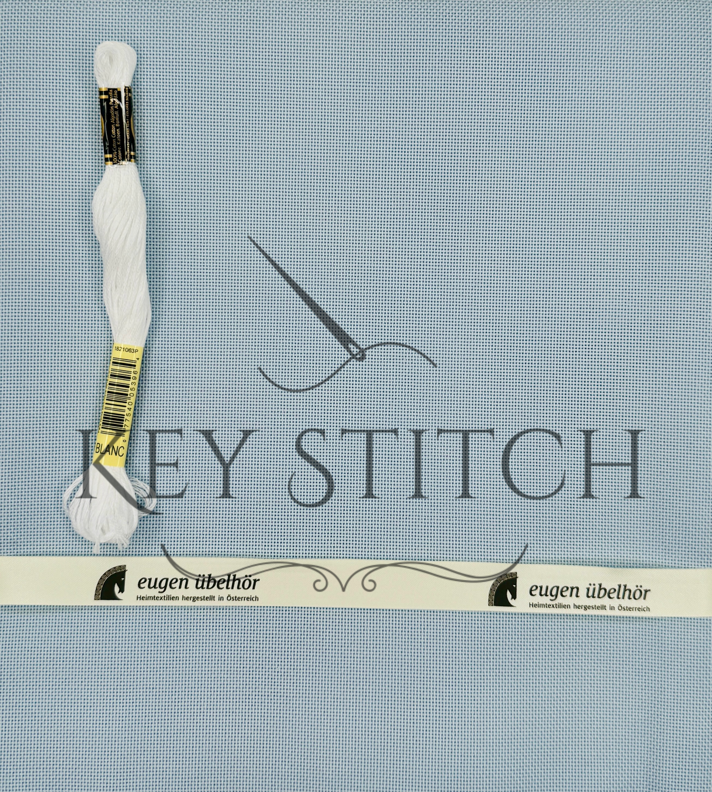 Übelhör Etamin 25ct Colour 265 Hell Blau