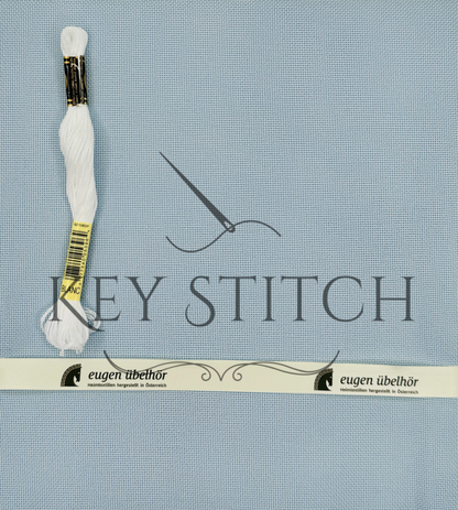 Übelhör Etamin 25ct Colour 265 Hell Blau