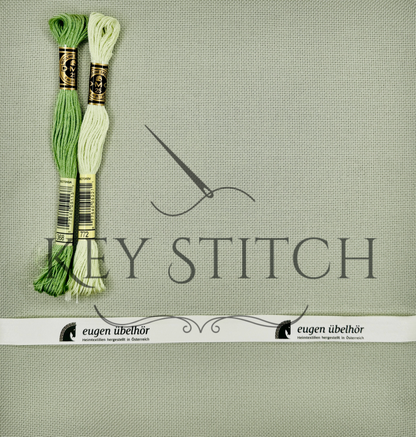 Übelhör Etamin 25ct Colour 263 Mandelgrün