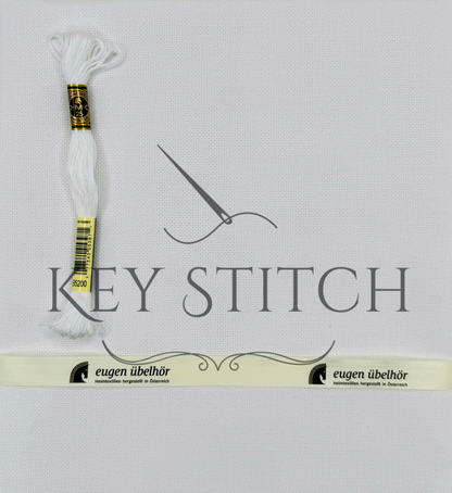 Übelhör Etamin 25ct Colour 251 Weiss